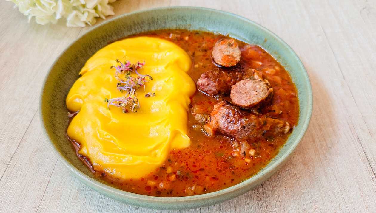 Sausage Beyond  & Parsnip & Celery steam - vegan