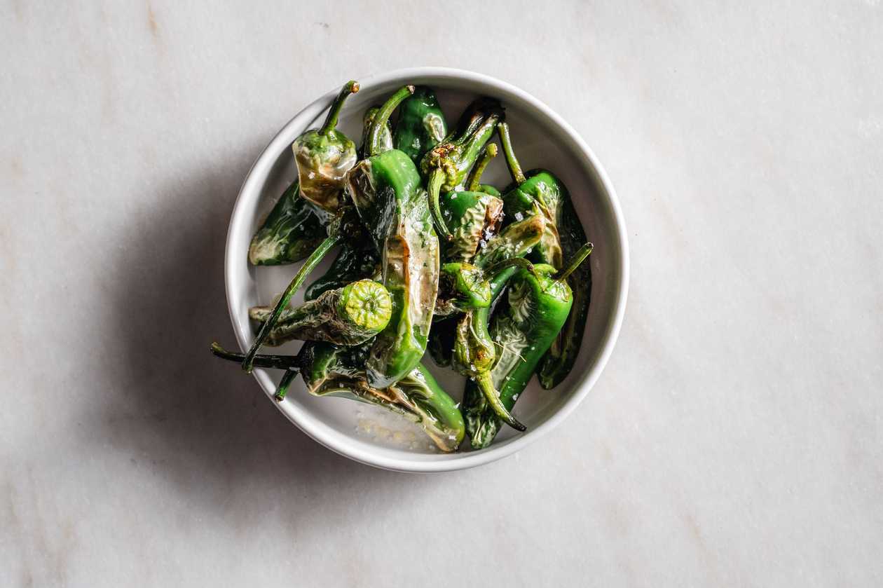 Padron pepper, Maldon salt