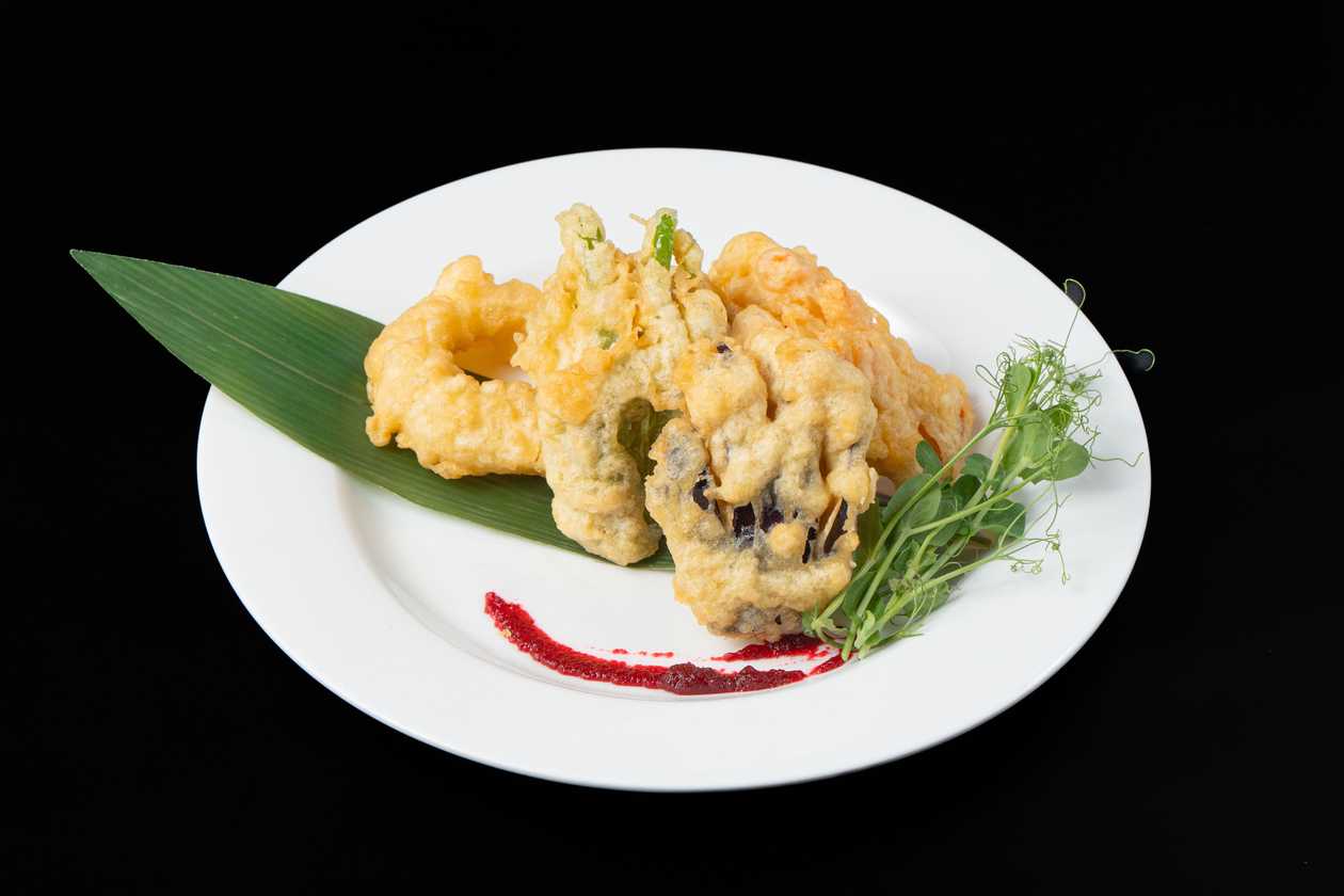 0064 Japanese Tempura Vegetables Plate