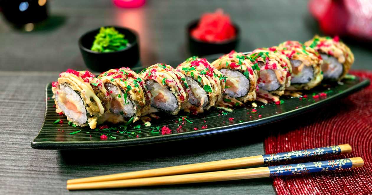 Fried Roll With Salmon