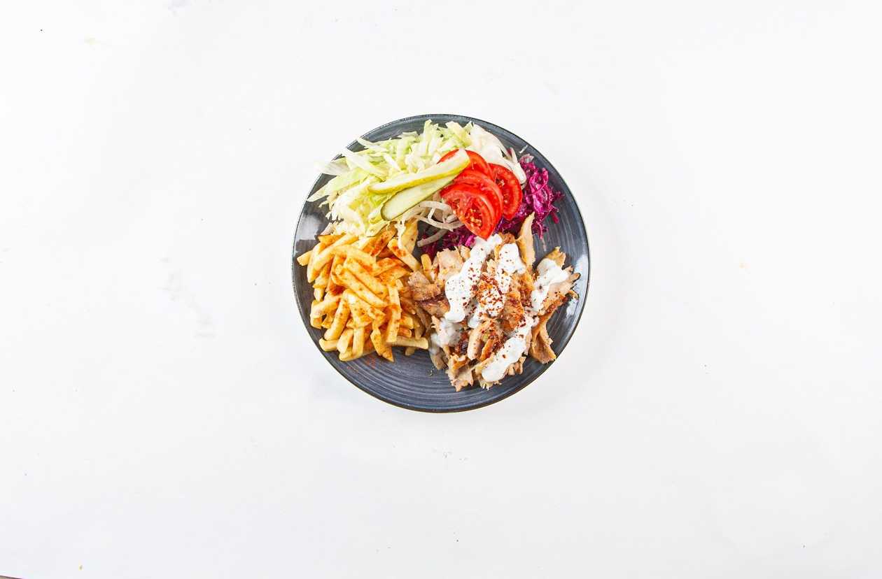 Chicken with fries