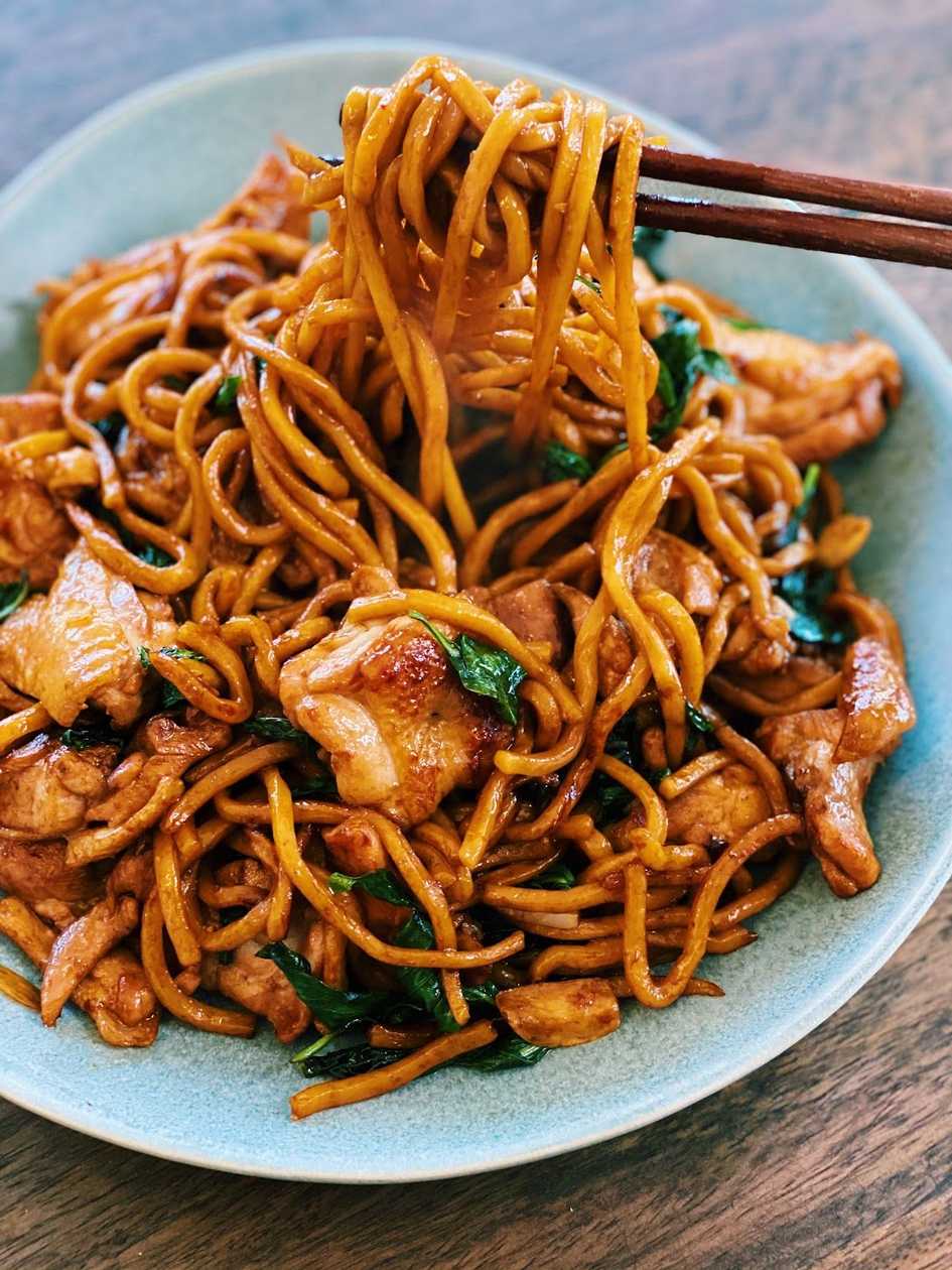 Chicken Szechuan noodles