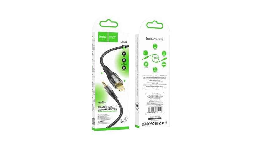 Hoco Upa25 Aux to Lightning Kabel (Çevrici)