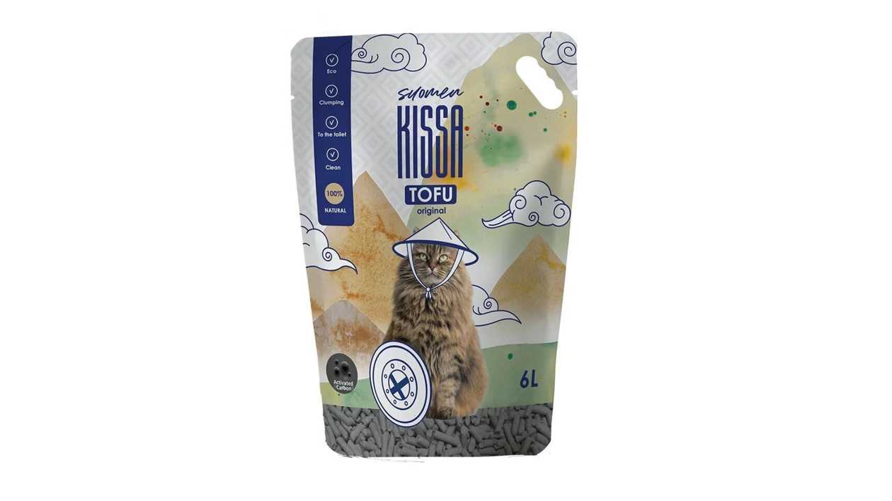 Suomen Kissa Tofu Activated Carbon 6l Clumping Cat Litter with Activated Carbon