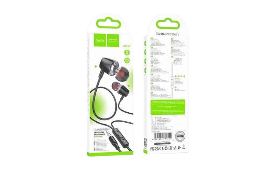 Hoco M107 Qara (Simli Telefon Qulaqlıqı)