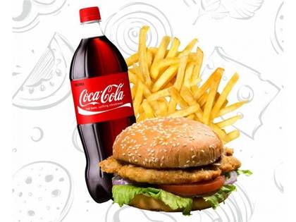 Chicken Burger + fries + cola (0.33L)