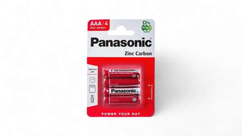 Panasonic Zinc Carbon 1.5V AAA-R6 4 Batareya