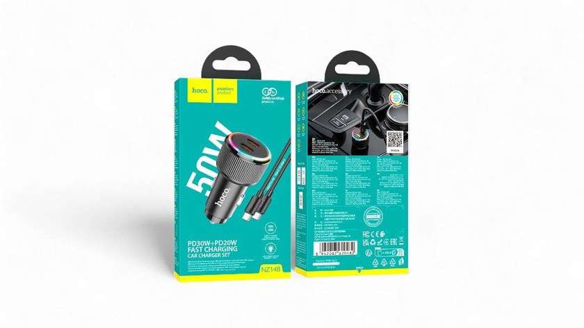 HOCO NZ14B Sürətli Doldurma Type-C to PD50w (Avtomobil Dəsti)