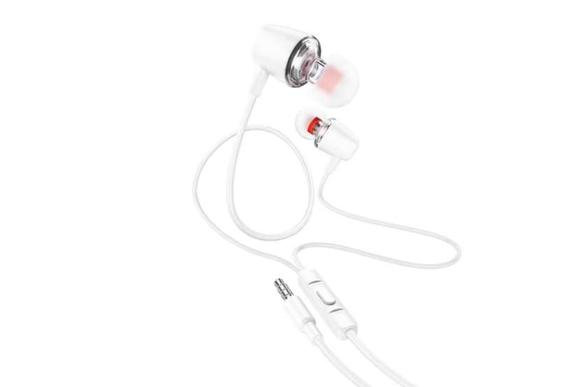 Hoco M107 Ağ (Simli Telefon Qulaqlıqı)