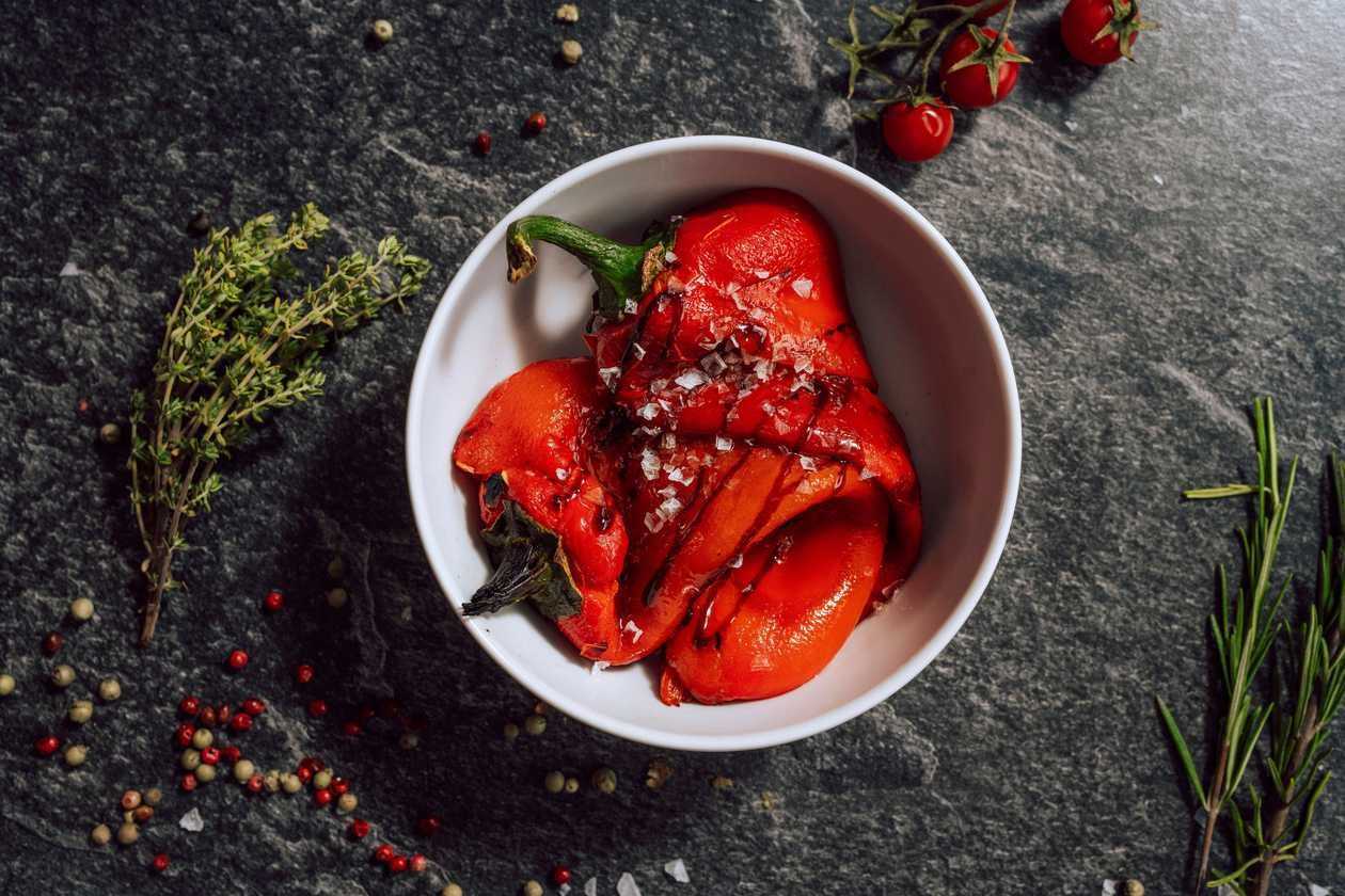 Baked peppers