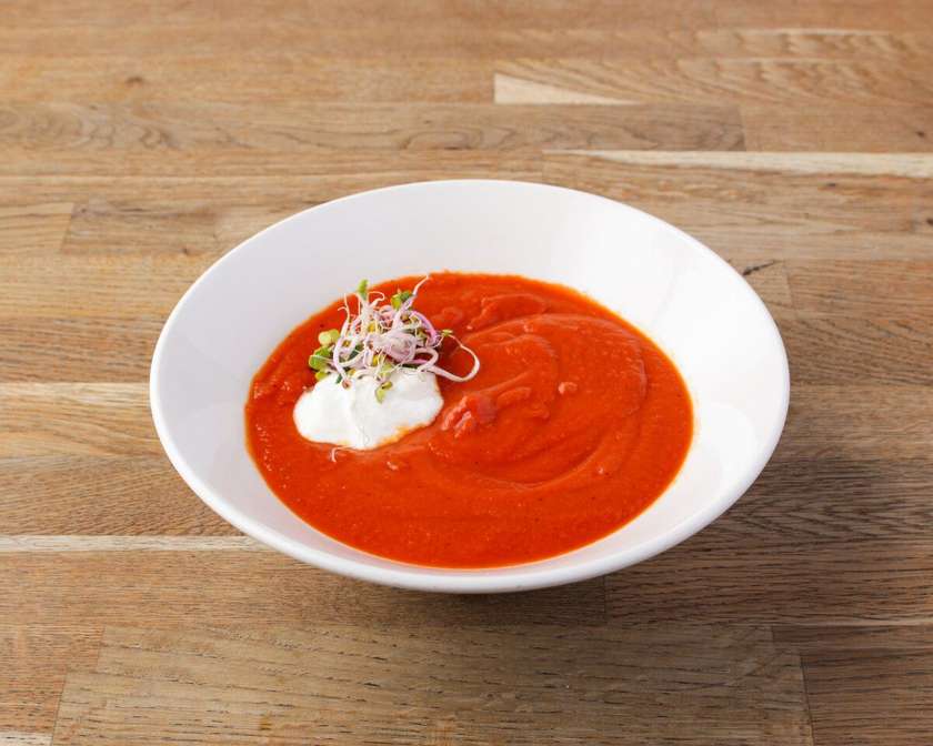 Cream of Tomatoes and Roasted Bell Pepper