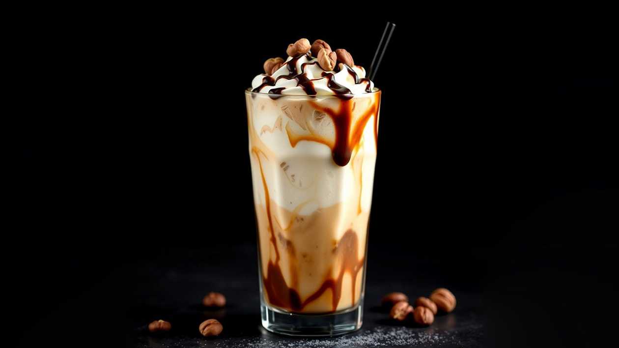 Κρύο Latte Macchiato Φουντούκι