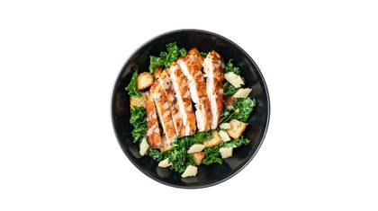 Kale Caesar Salad with Grilled Chicken