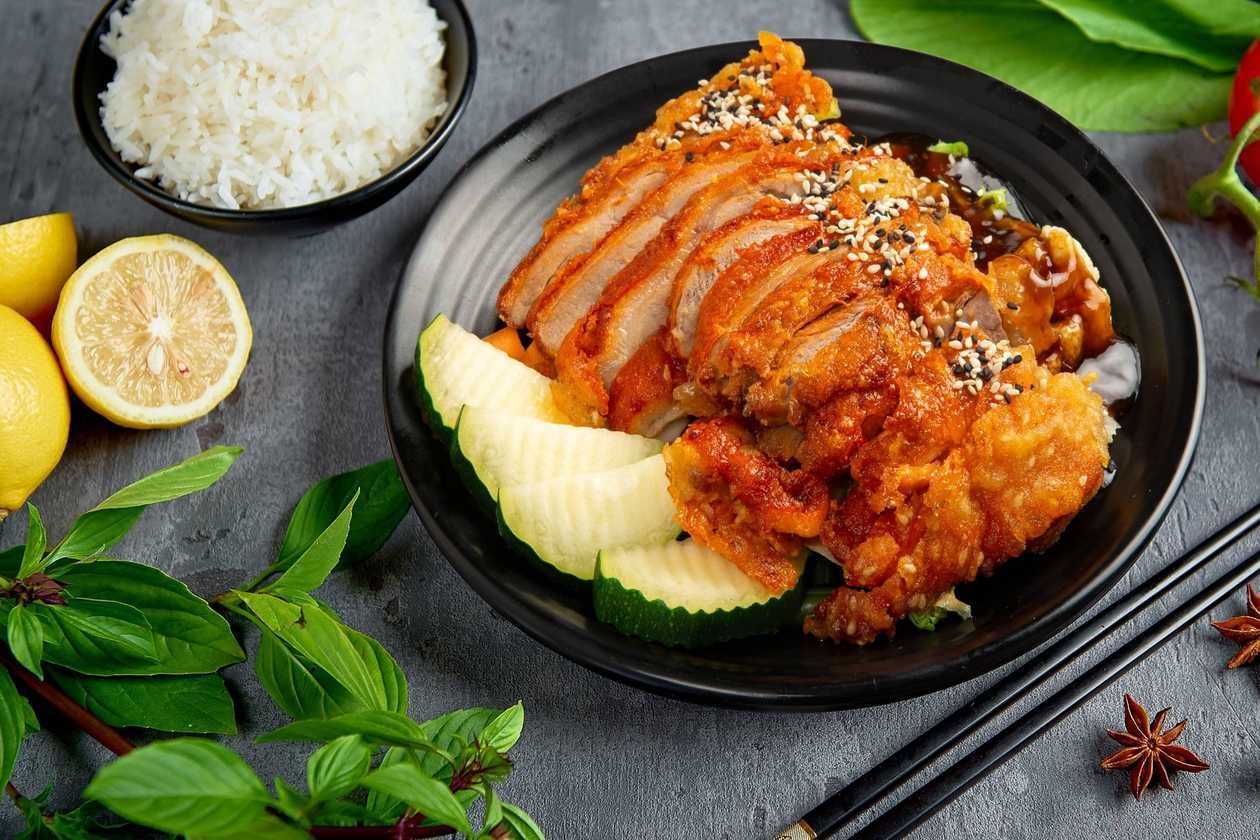 Kaczka Pieczona na Chrupko z Ryżem