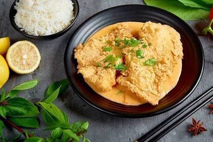 Ryba po Tajsku z Ryżem