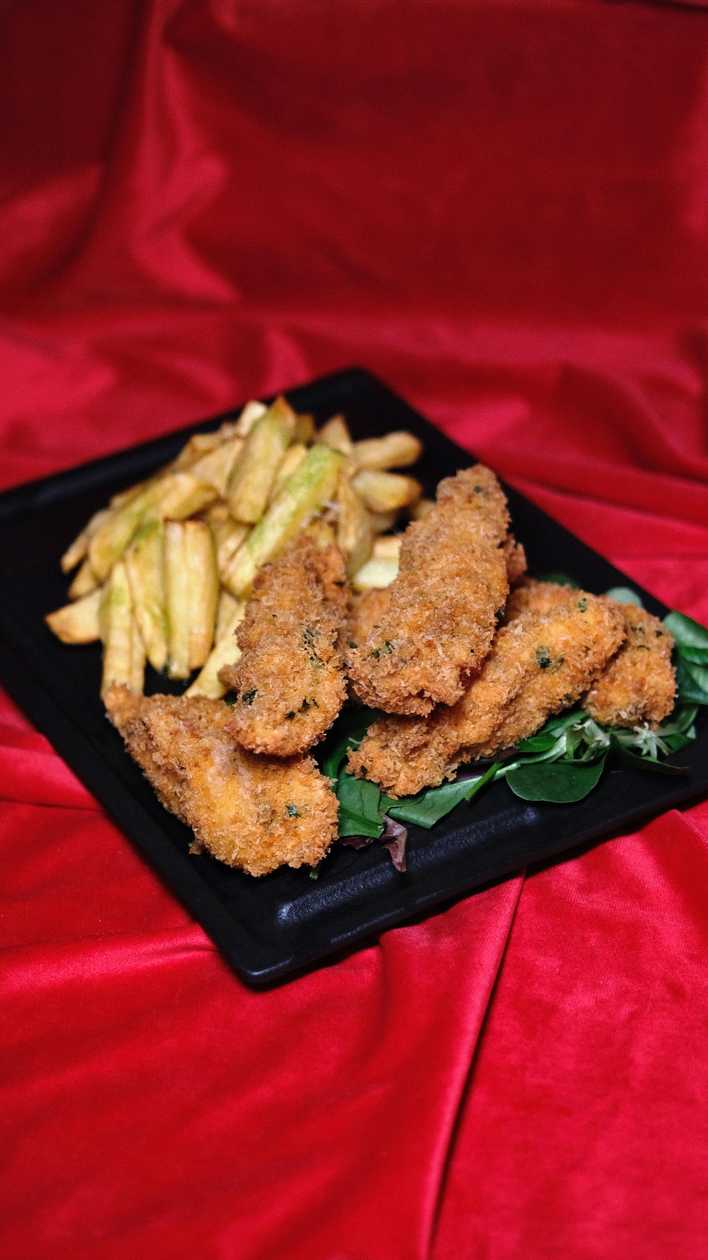 Crispy Chicken with French Fries