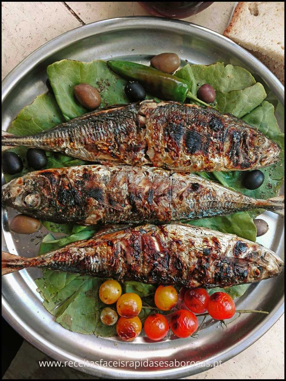 Grilled Horse Mackerel with Green Sauce