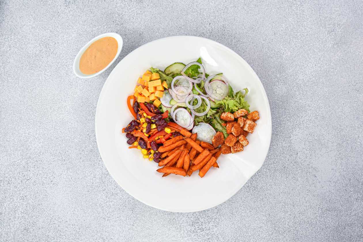 Mexican with WOK-fried sweet potatoes