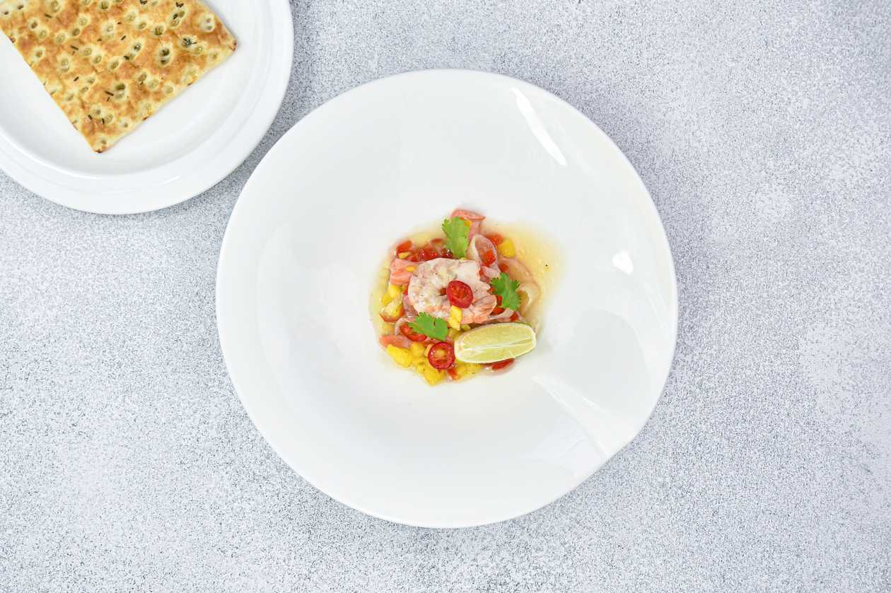 Shrimp and salmon ceviche