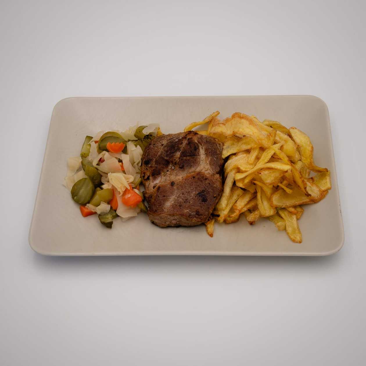 Pan-marinated pork neck