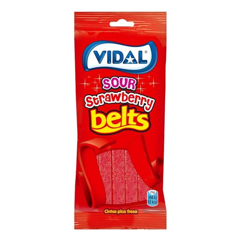 VIDAL Sour Strawberry Belts 100g