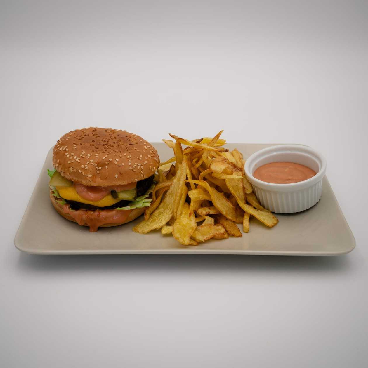 Beef steak burger