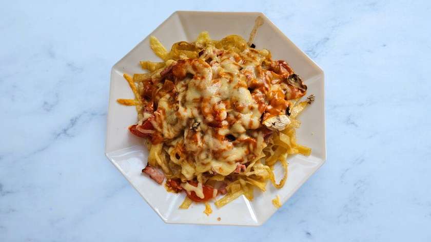 Baked Pasta With Ham And Mushrooms