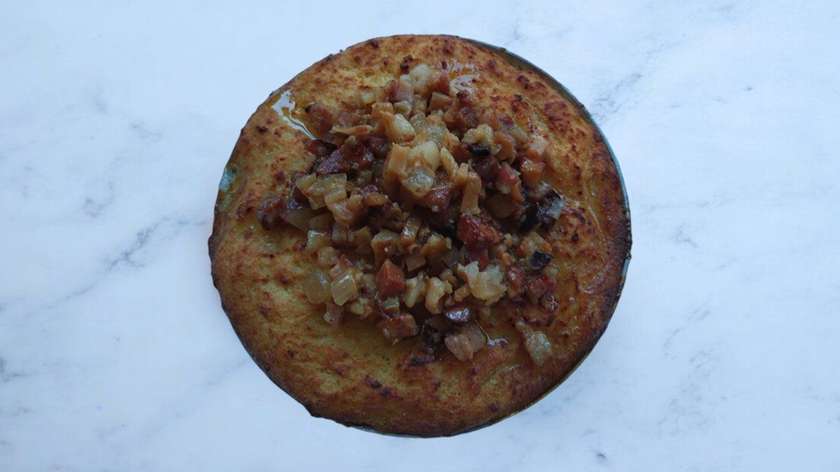 Flatbread With Pig's Leg And Crackling