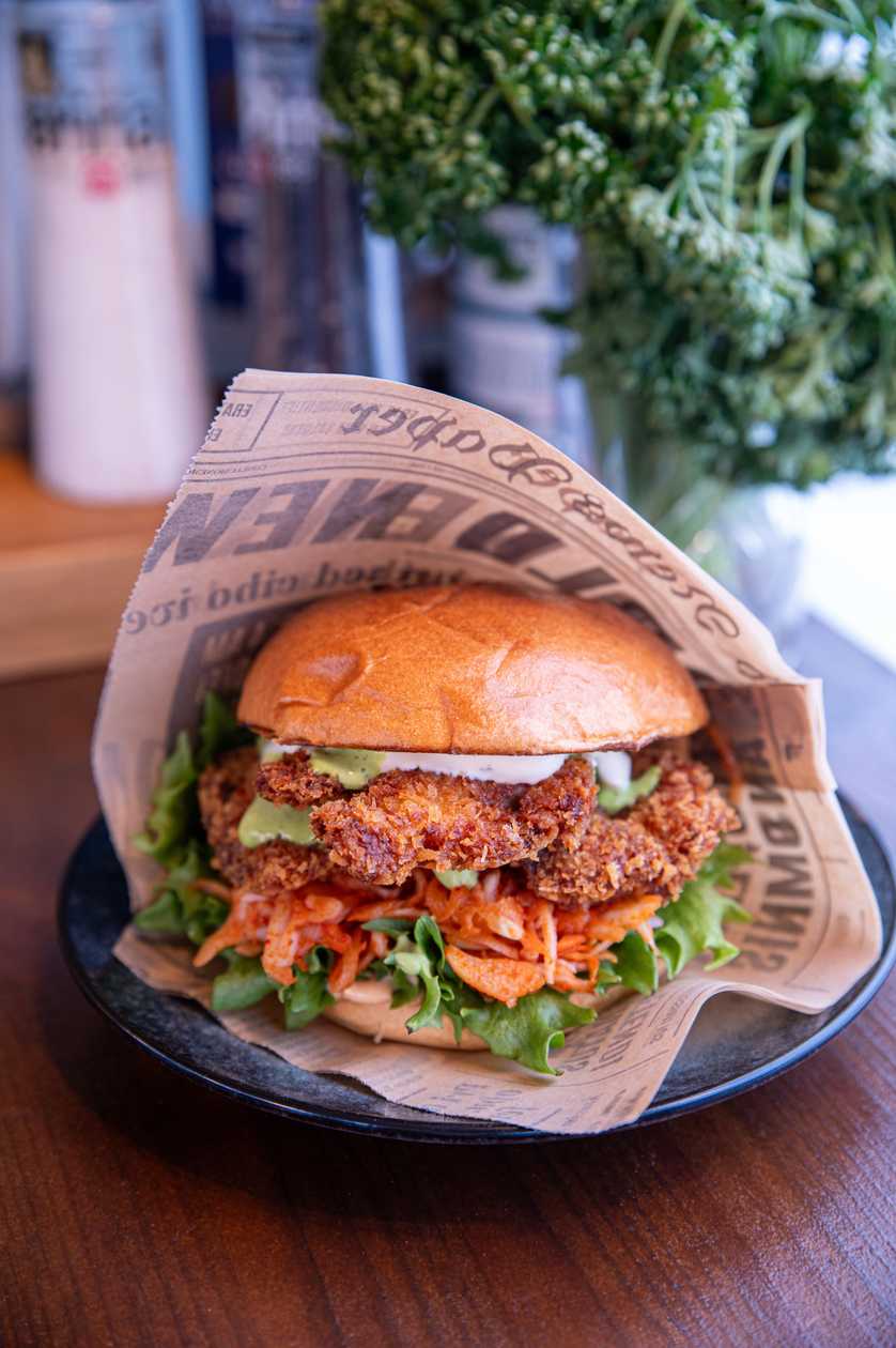 Krõbekanaburger kimchiga