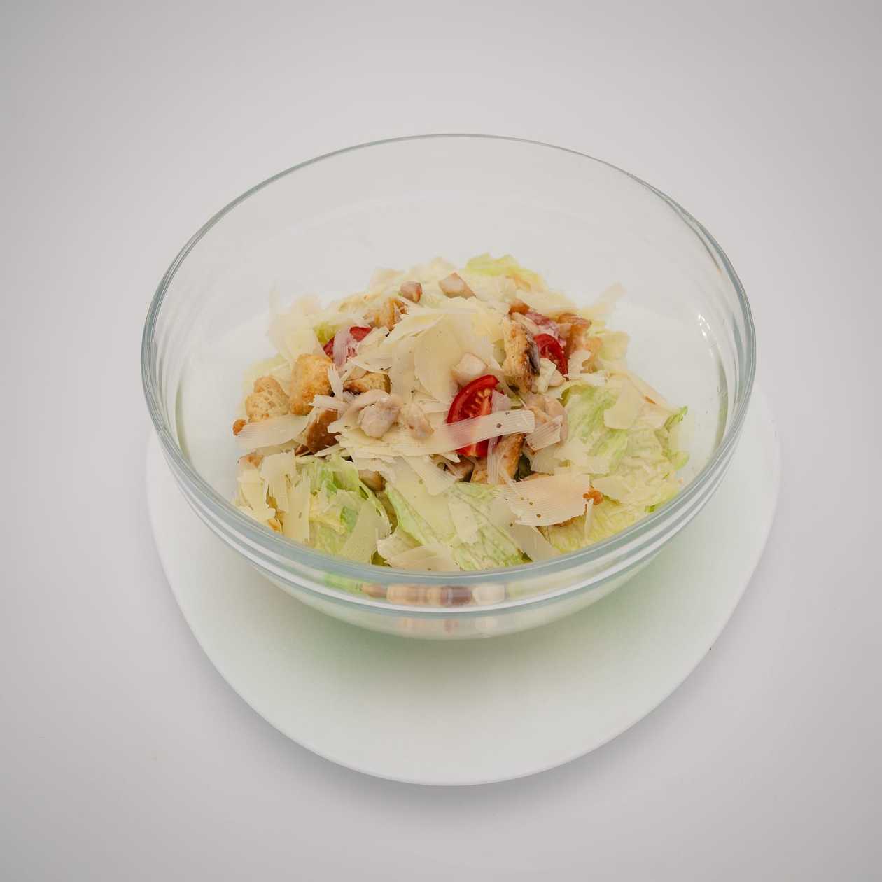 Caesar salad with chicken breast