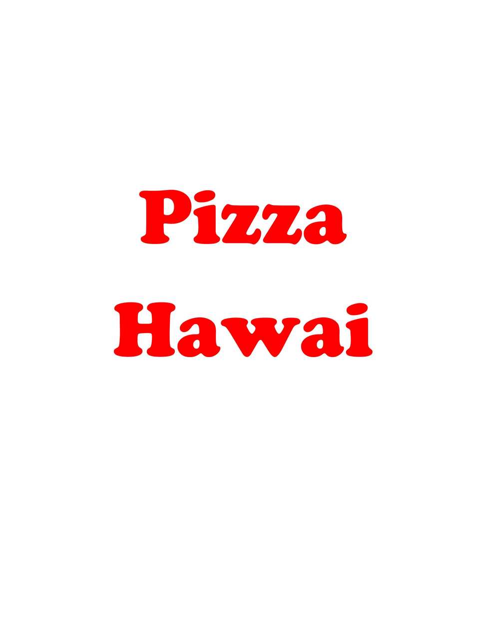Pizza Hawai