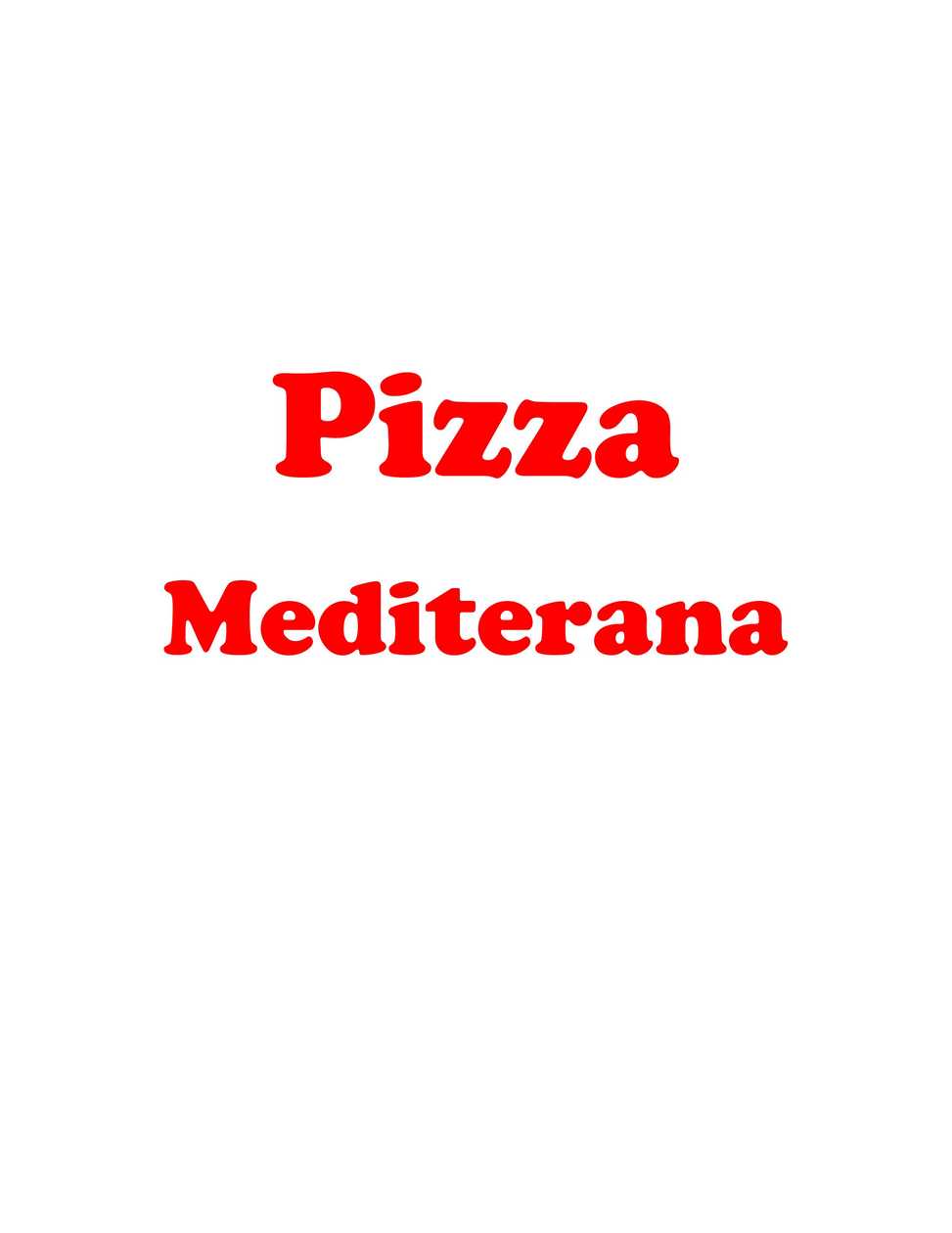 Pizza Mediteraneana