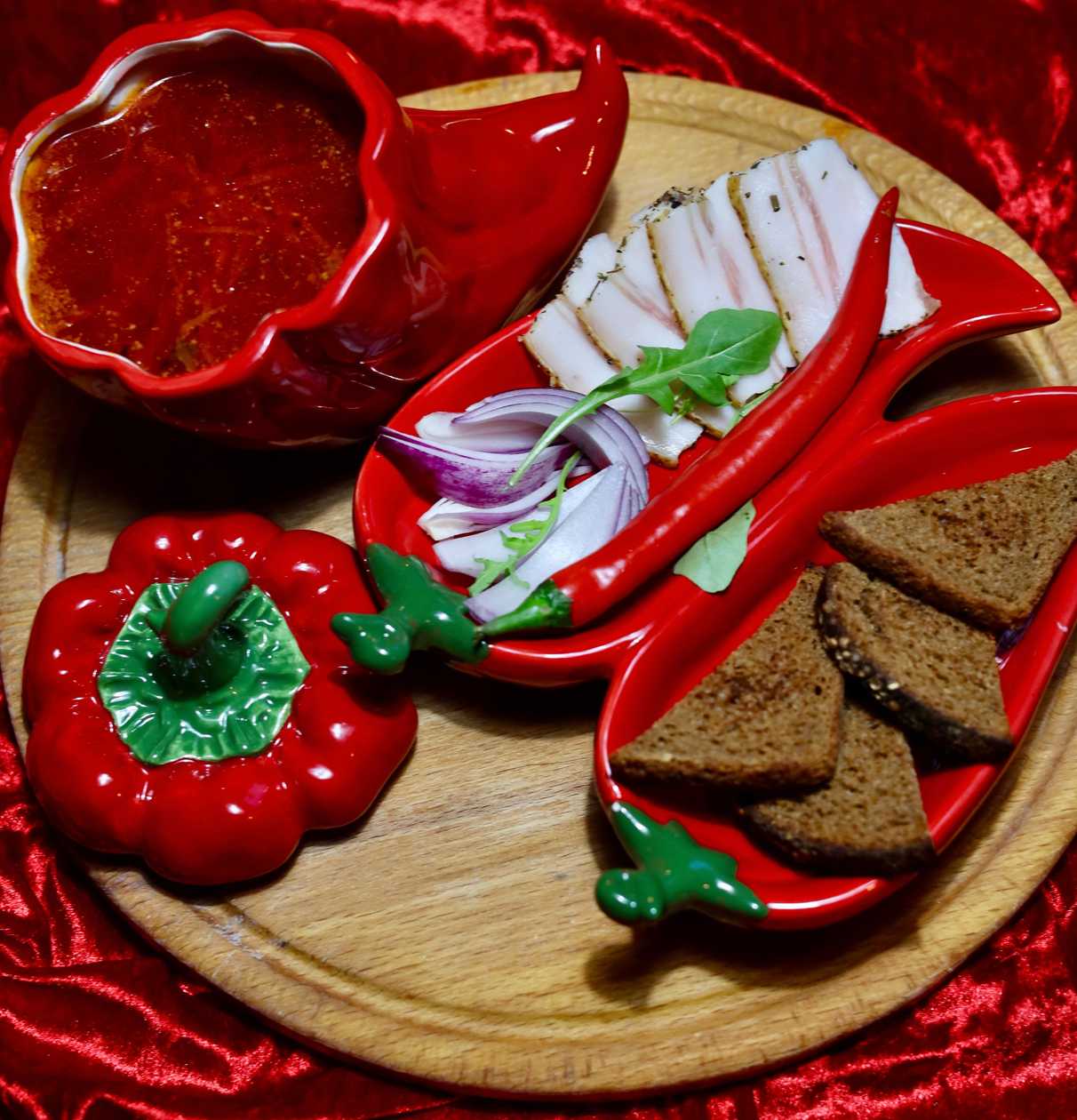 Borscht with duck