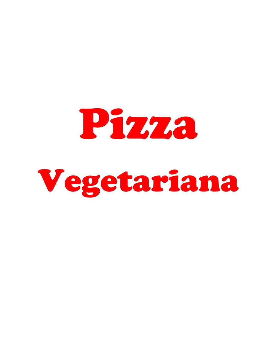 Pizza Vegetariana