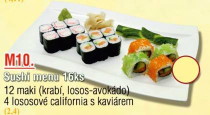 Sushi menu 16ks