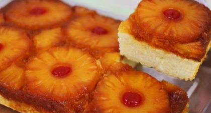 Fatia de Bolo de Ananás