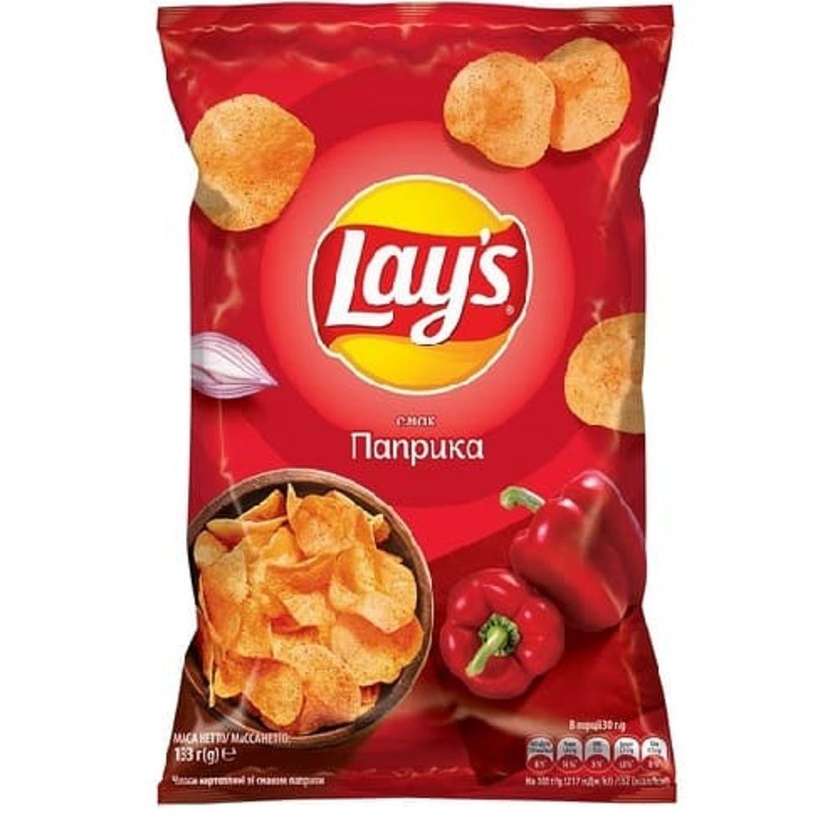 Lays Chips Paprika Flavor, Large Pack 120g