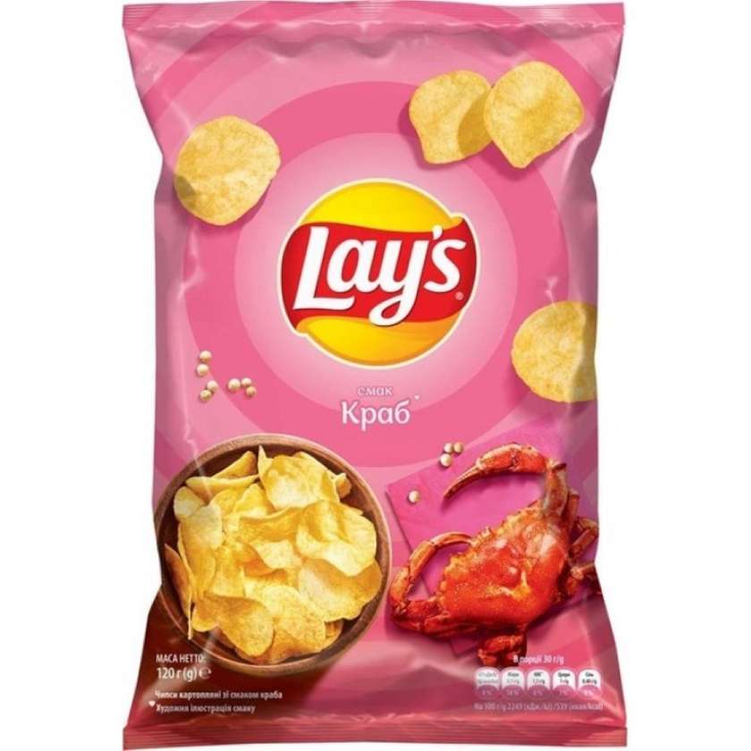 Lays chips with crab flavor, large pack 120g