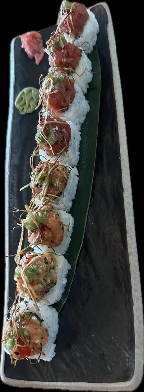 Uramaki spicy kizami tartar somon