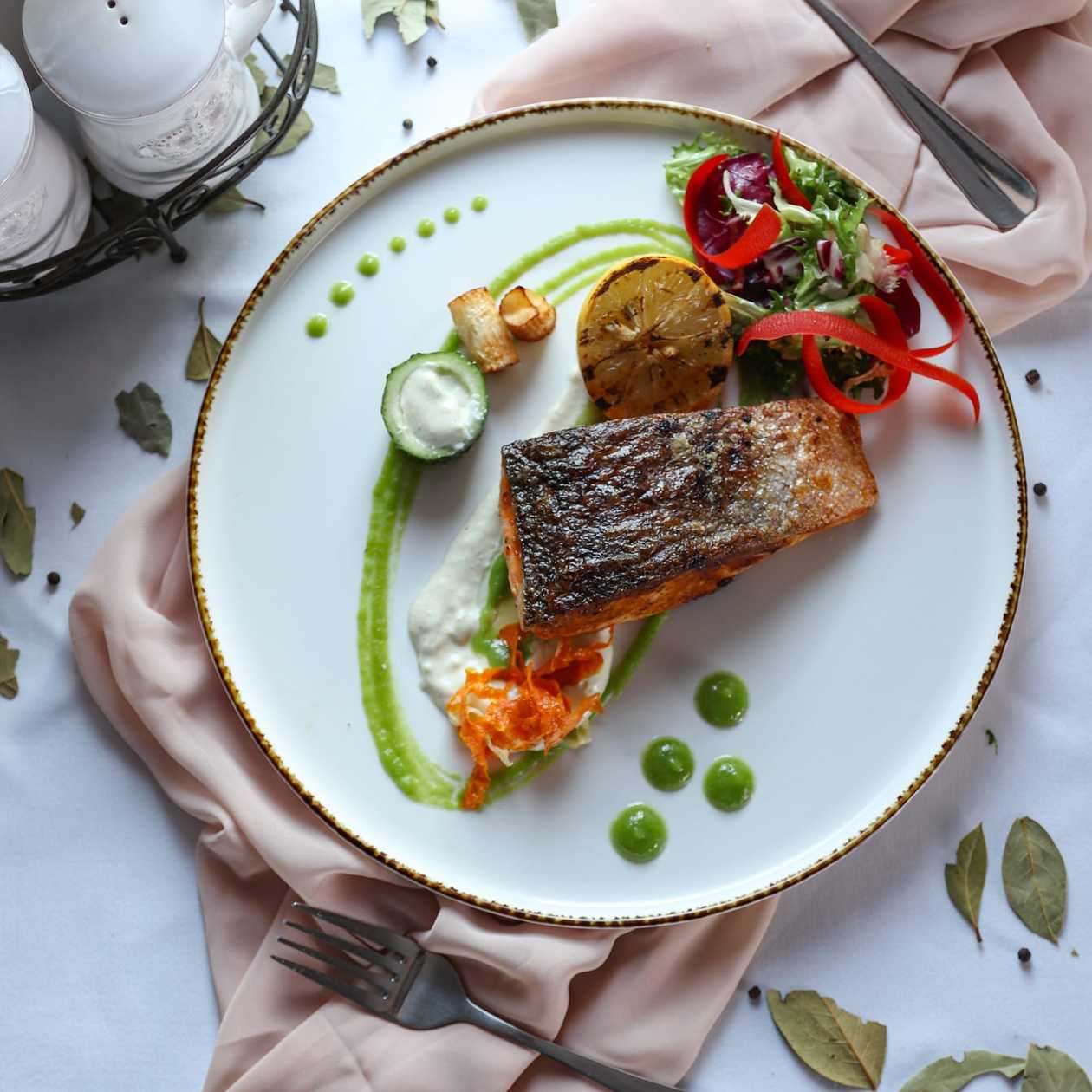 Grilled salmon