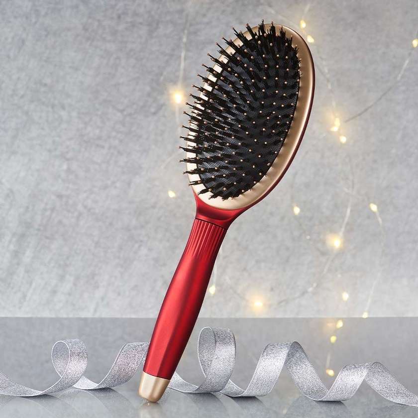 Matte Red Glamour Hairbrush