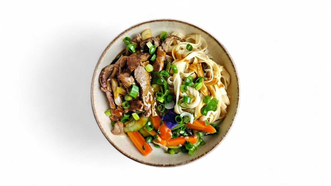 Mongolian Beef. Kcal 560 - Protein 53g