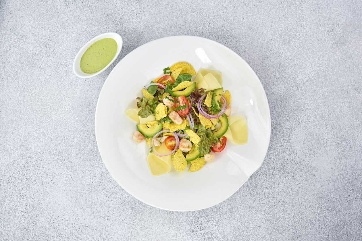 WOK-fried chicken and Emmental cheese