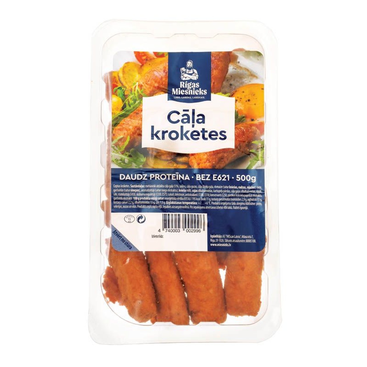 Cāļa kroketes, Rīgas miesnieks, 500g (termiņa atlaide)