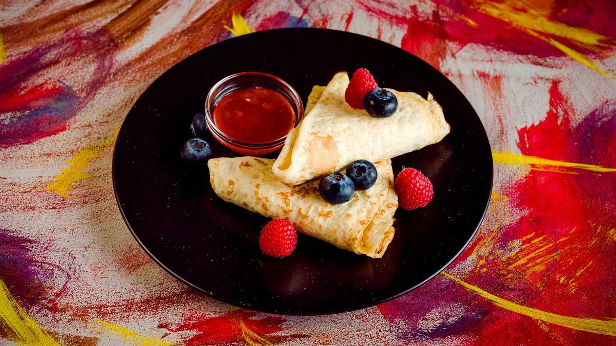 Plānās pankūkas (2gab.) ar ievārījumu