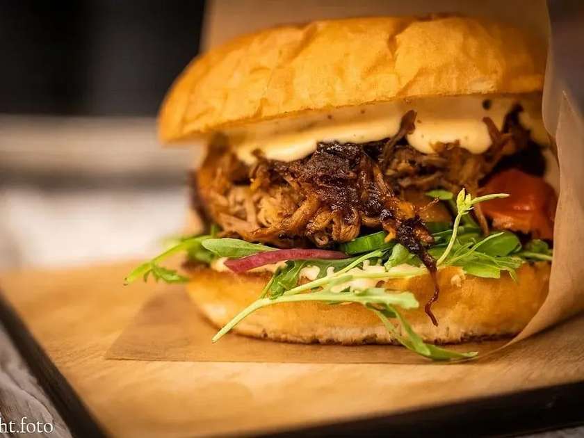 42. Pulled pork burger