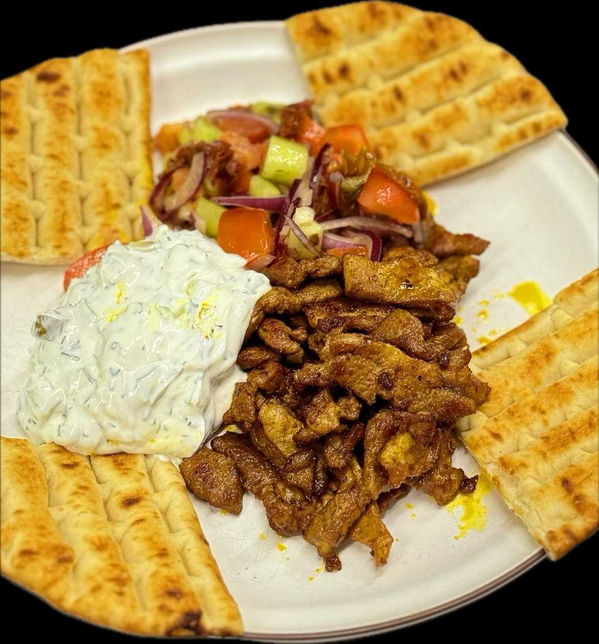 Gylos (Gyros de porc in stil grecesc)