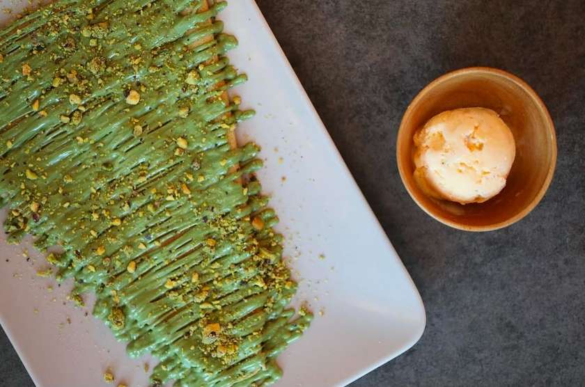 Pistachio Cream & Pistachio Nuts Crepe