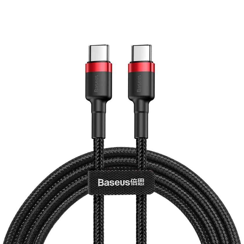 Type-C cable Baseus Cafule Type-C PD2.0 60W flash charging data line (20V 3A) 2m Red+Black