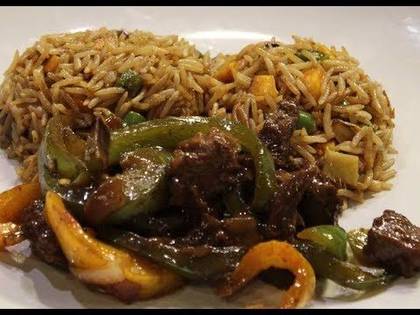 Big box Fried rice with beef sauce